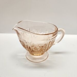 Vintage Pink Glass Creamer